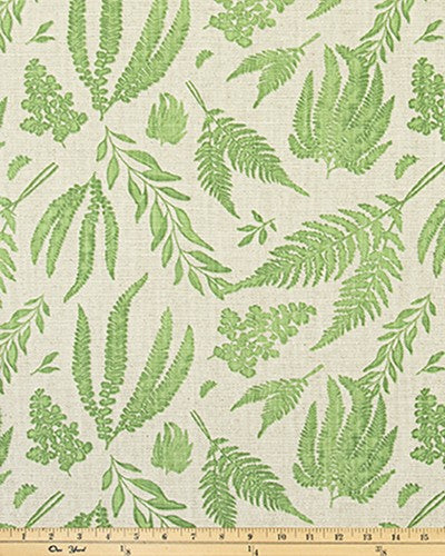 The ReBorn House TRH5932 Performance Fabric in Celery, colorway TRH5932.A, shown with a yardstick for scale