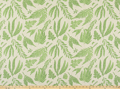 The ReBorn House TRH5932 Performance Fabric in Celery, colorway TRH5932.A, botanical in green and white