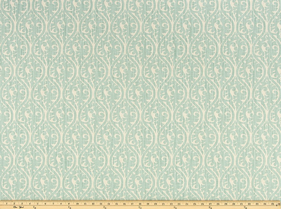 The ReBorn House TRH5935 Performance Fabric in Pale Jade, colorway TRH5935.A, geometric in green and grey