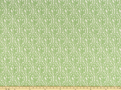 The ReBorn House TRH5935 Performance Fabric in Celery, colorway TRH5935.B, geometric in green and white