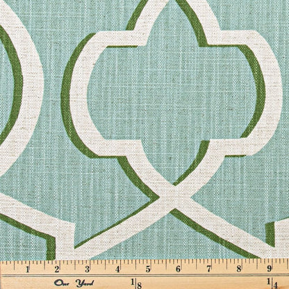 The ReBorn House TRH5937 Performance Fabric in Celery, colorway TRH5937.A, shown with a yardstick for scale