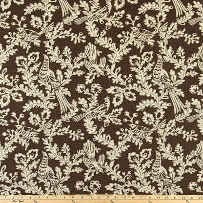 The ReBorn House TRH5951 Performance Fabric in Walnut, colorway TRH5951.A, botanical in brown and neutral