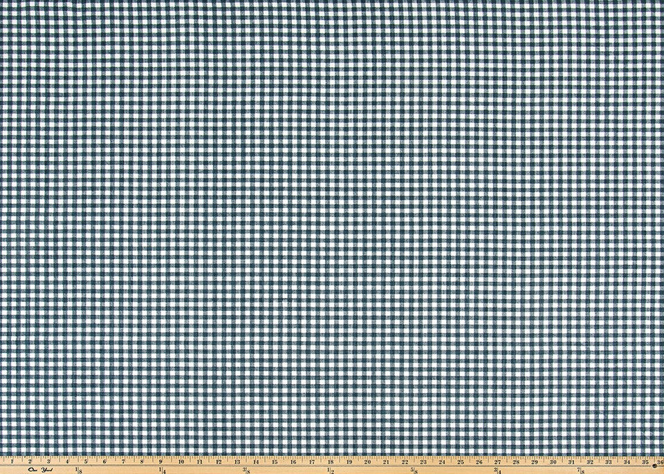 The ReBorn House TRH5955 Performance Fabric in Blue Haze, colorway TRH5955.A, plaid in blue and grey