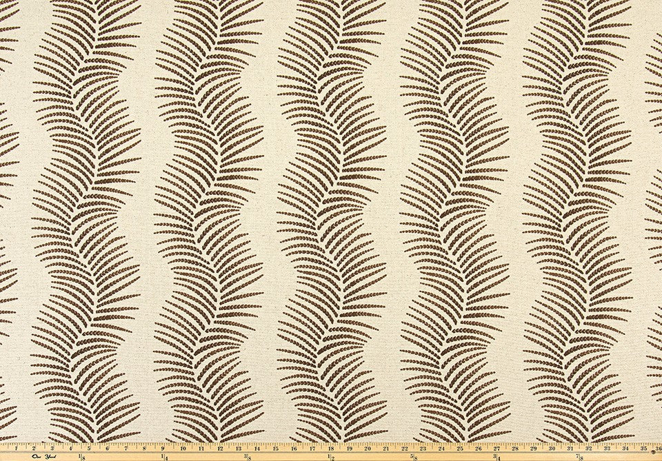 The ReBorn House TRH5961 Performance Fabric in Walnut, colorway TRH5961.A, botanical in brown and neutral