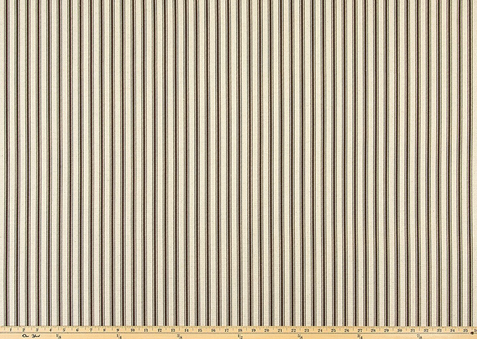 The ReBorn House TRH5975 Performance Fabric in Walnut, colorway TRH5975.A, stripe in brown and neutral