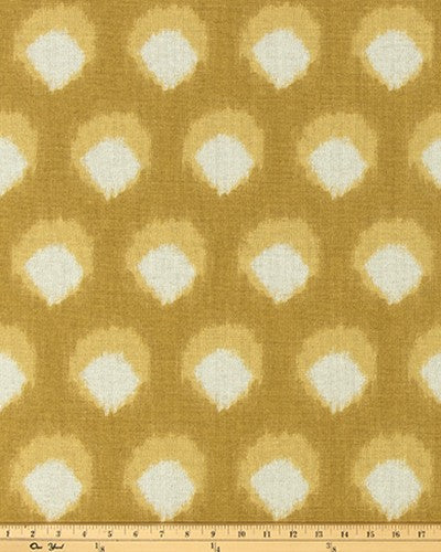 The ReBorn House TRH5977 Performance Fabric in Ochre, colorway TRH5977.A, shown with a yardstick for scale