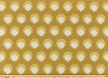 The ReBorn House TRH5977 Performance Fabric in Ochre, colorway TRH5977.A, geometric in gold and yellow