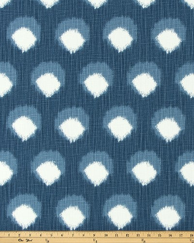 The ReBorn House TRH5978 Performance Fabric in Harbor Blue, colorway TRH5978.A, shown with a yardstick for scale