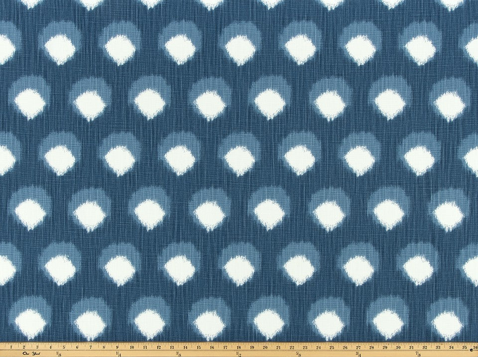 The ReBorn House TRH5978 Performance Fabric in Harbor Blue, colorway TRH5978.A, geometric in blue and white