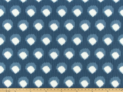 The ReBorn House TRH5978 Performance Fabric in Harbor Blue, colorway TRH5978.A, geometric in blue and white