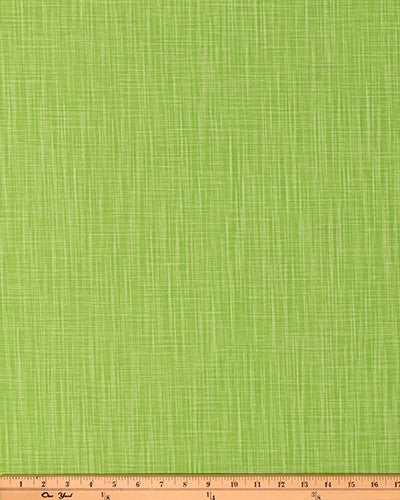 The ReBorn House TRH5979 Performance Fabric in Lime, colorway TRH5979.E, shown with a yardstick for scale