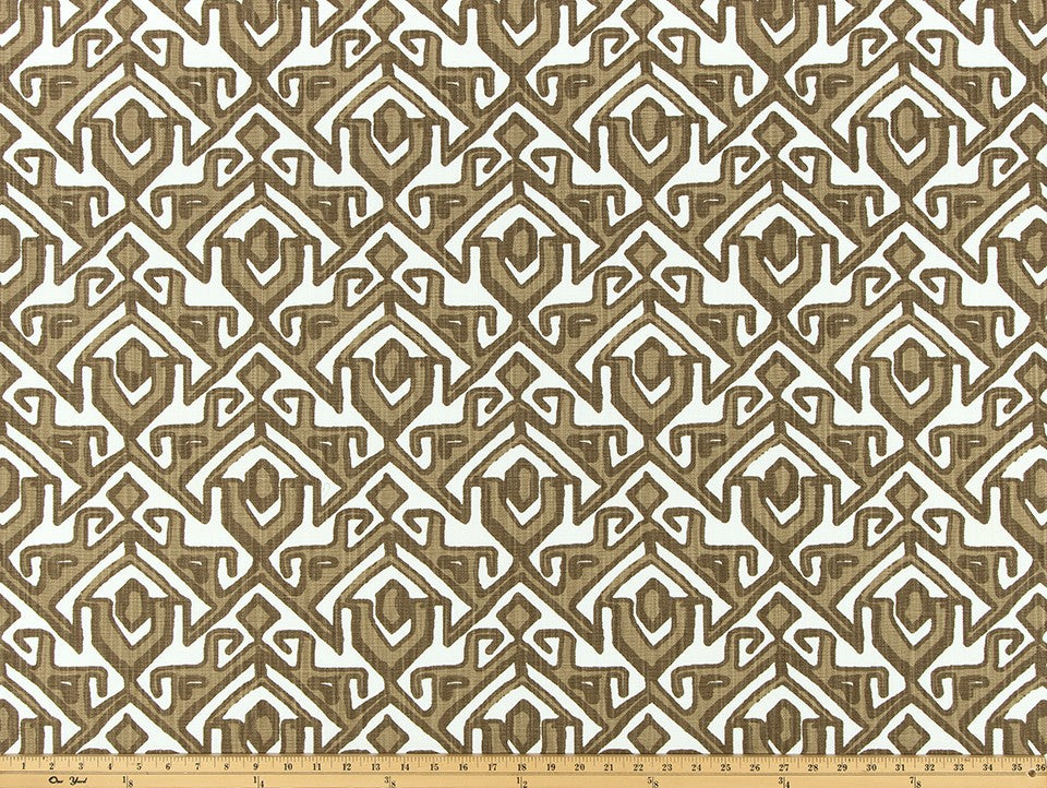 The ReBorn House TRH5984 Performance Fabric in Camel, colorway TRH5984.B, geometric in neutral and brown