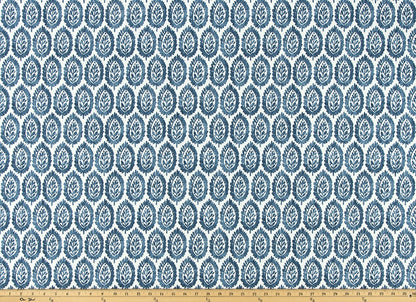 The ReBorn House TRH5990 Performance Fabric in Harbor Blue, colorway TRH5990.A, geometric in blue and white