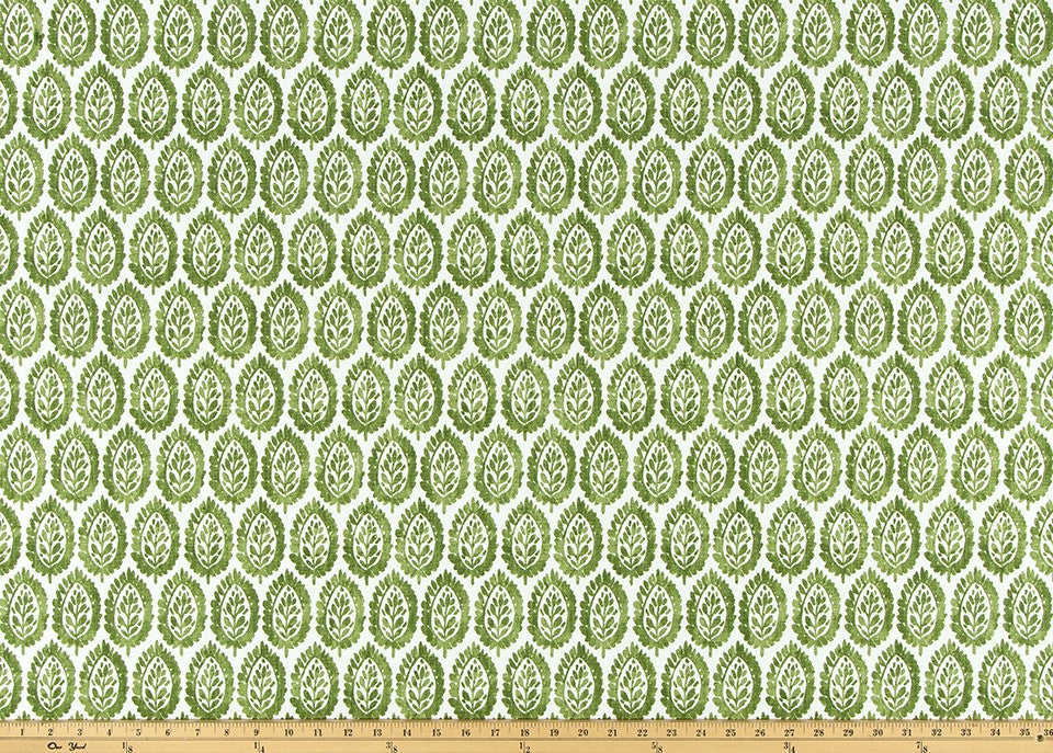 The ReBorn House TRH5990 Performance Fabric in Grass Green, colorway TRH5990.C, geometric in green and white