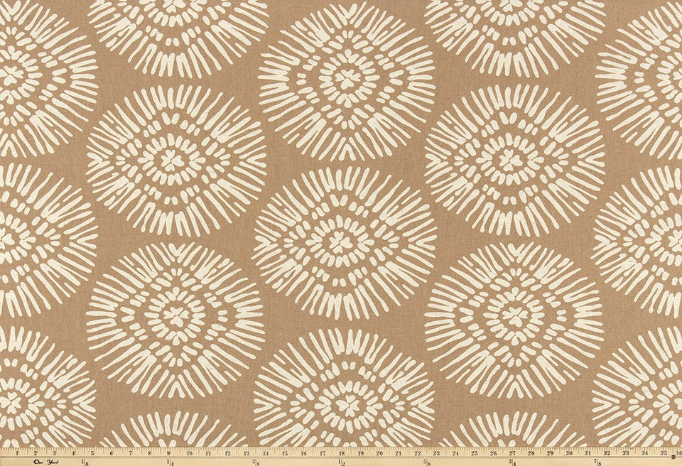 The ReBorn House TRH5995 Performance Fabric in Fawn, colorway TRH5995.E, geometric in brown and neutral