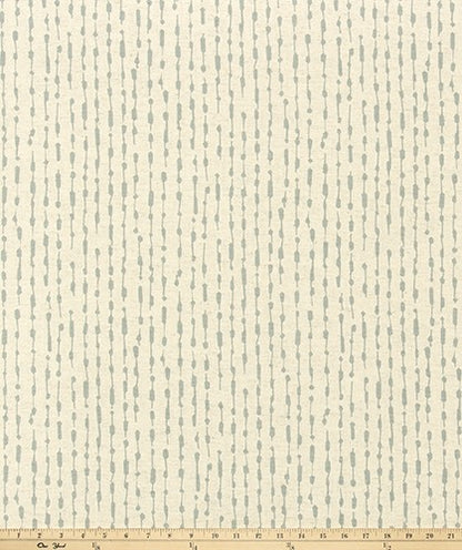 The ReBorn House TRH5996 Performance Fabric in Dove Grey, colorway TRH5996.A, shown with a yardstick for scale