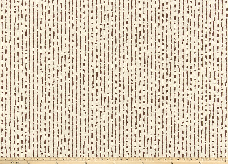The ReBorn House TRH5996 Performance Fabric in Espresso, colorway TRH5996.B, solid in brown and white