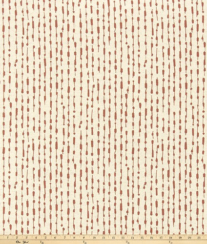 The ReBorn House TRH5996 Performance Fabric in Terracotta, colorway TRH5996.C, shown with a yardstick for scale