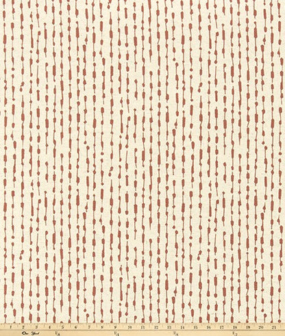 The ReBorn House TRH5996 Performance Fabric in Terracotta, colorway TRH5996.C, shown with a yardstick for scale