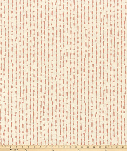 The ReBorn House TRH5996 Performance Fabric in Coral, colorway TRH5996.D, shown with a yardstick for scale