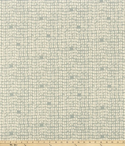 The ReBorn House TRH5997 Performance Fabric in Dove Grey, colorway TRH5997.A, shown with a yardstick for scale