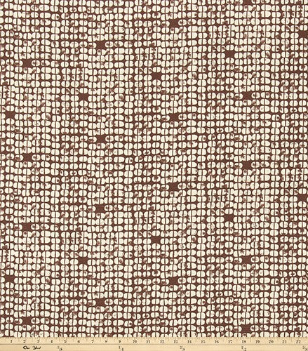 The ReBorn House TRH5997 Performance Fabric in Espresso, colorway TRH5997.B, shown with a yardstick for scale