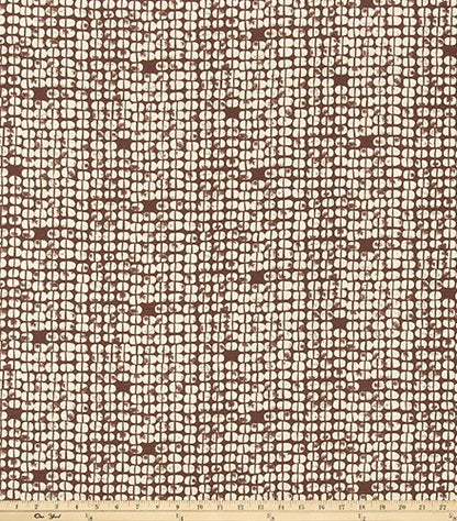 The ReBorn House TRH5997 Performance Fabric in Espresso, colorway TRH5997.B, shown with a yardstick for scale