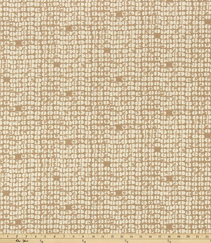 The ReBorn House TRH5997 Performance Fabric in Fawn, colorway TRH5997.E, shown with a yardstick for scale