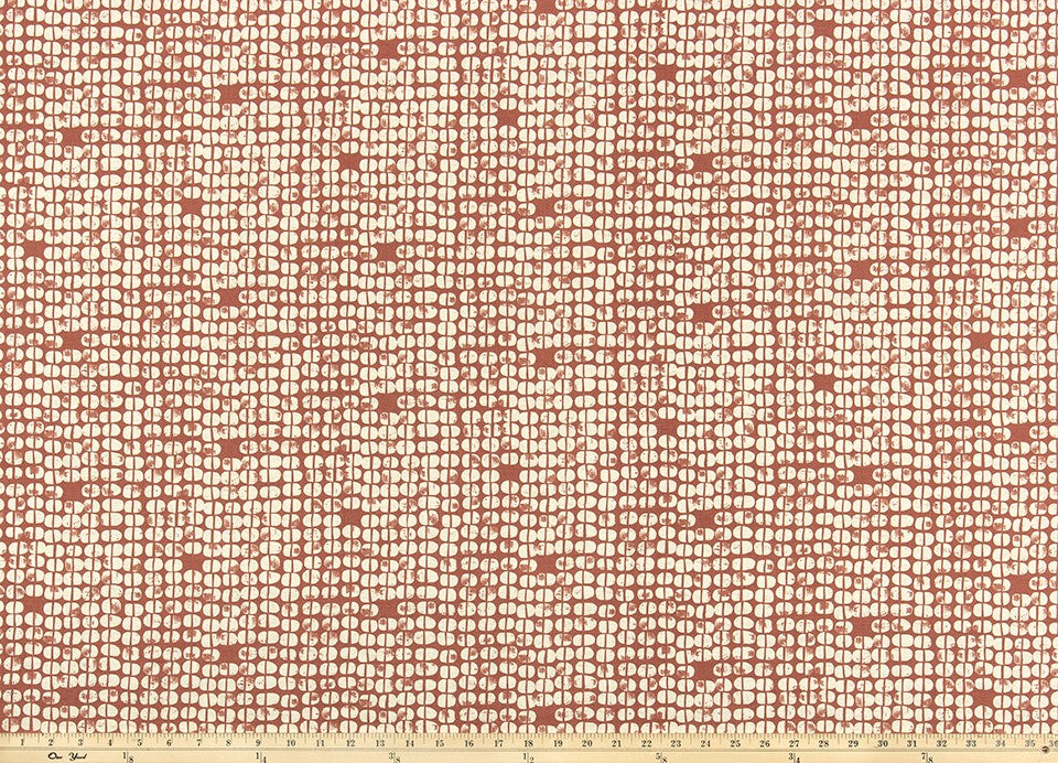 The ReBorn House TRH5997 Performance Fabric in Terracotta, colorway TRH5997.F, solid in orange and red