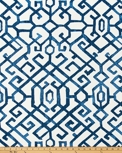 The ReBorn House TRH6013 Performance Fabric in Cornflower, colorway TRH6013.A, shown with a yardstick for scale