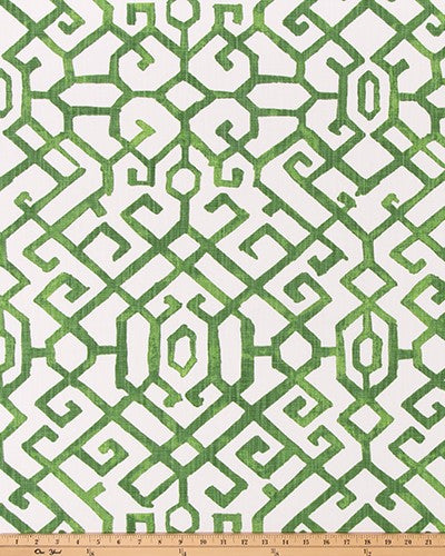 The ReBorn House TRH6013 Performance Fabric in Lime, colorway TRH6013.B, shown with a yardstick for scale