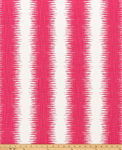 The ReBorn House TRH6014 Performance Fabric in Rose Pink, colorway TRH6014.A, shown with a yardstick for scale