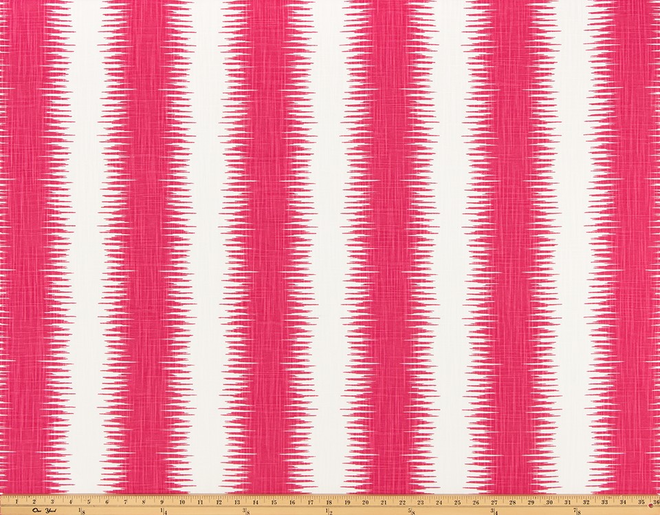 The ReBorn House TRH6014 Performance Fabric in Rose Pink, colorway TRH6014.A, stripe in pink and white