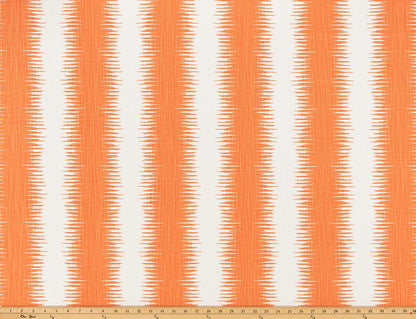 The ReBorn House TRH6014 Performance Fabric in Tangerine, colorway TRH6014.B, stripe in orange and white