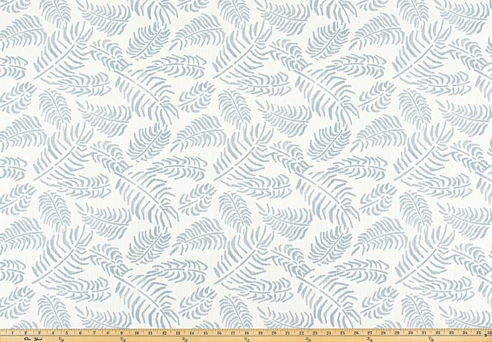 The ReBorn House TRH6029 Performance Fabric in Sky, colorway TRH6029.A, botanical in blue and white