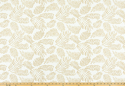 The ReBorn House TRH6029 Performance Fabric in Sand, colorway TRH6029.C, botanical in neutral and yellow
