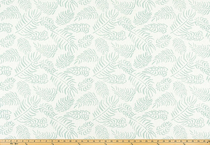 The ReBorn House TRH6029 Performance Fabric in Seafoam, colorway TRH6029.D, botanical in grey and green