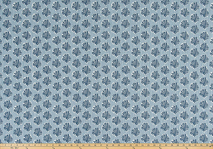 The ReBorn House TRH6030 Performance Fabric in Sky, colorway TRH6030.A, geometric in blue and white