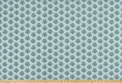 The ReBorn House TRH6030 Performance Fabric in Seafoam, colorway TRH6030.D, geometric in grey and green