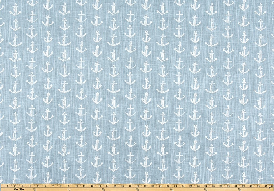 The ReBorn House TRH6032 Performance Fabric in Sky, colorway TRH6032.A, coastal in blue and white