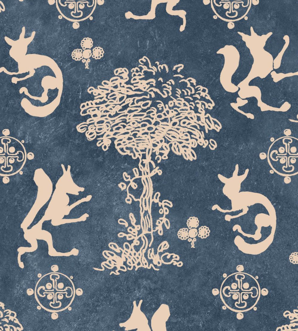 The Silly Fox Wallpaper by MINDTHEGAP Denim