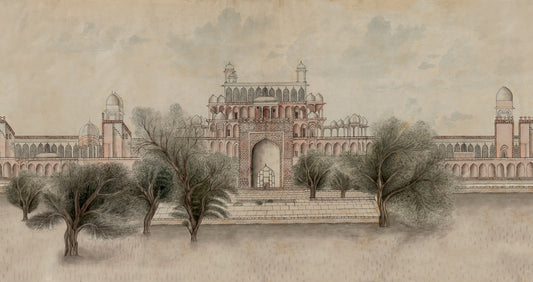 The Temple Pink mural by Rebel Walls