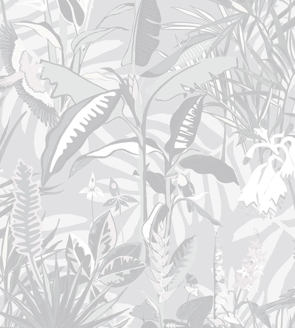 The Tropics Wallpaper by Brand McKenzie Stone Grey