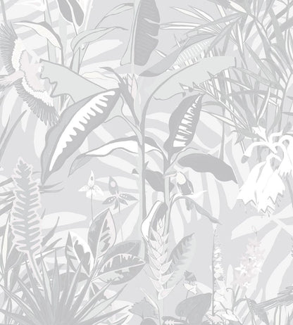 The Tropics Wallpaper by Brand McKenzie Stone Grey