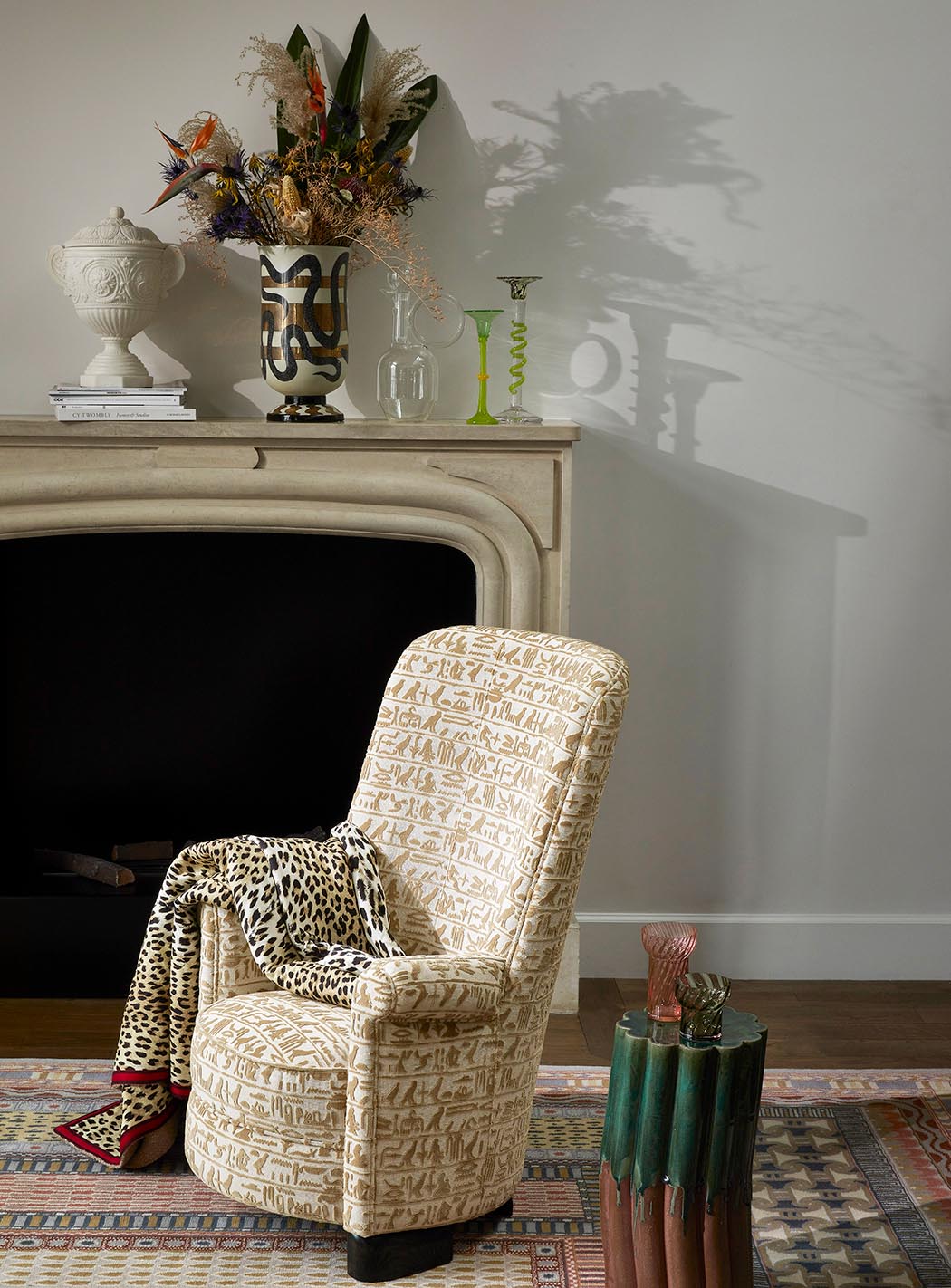 Thebes Fabric by Pierre Frey shown in a room setting (view 2)