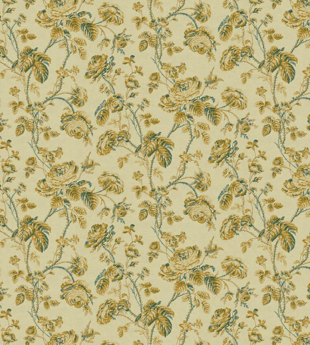 Thorny Vine Fabric by Zoffany Silk Yellow