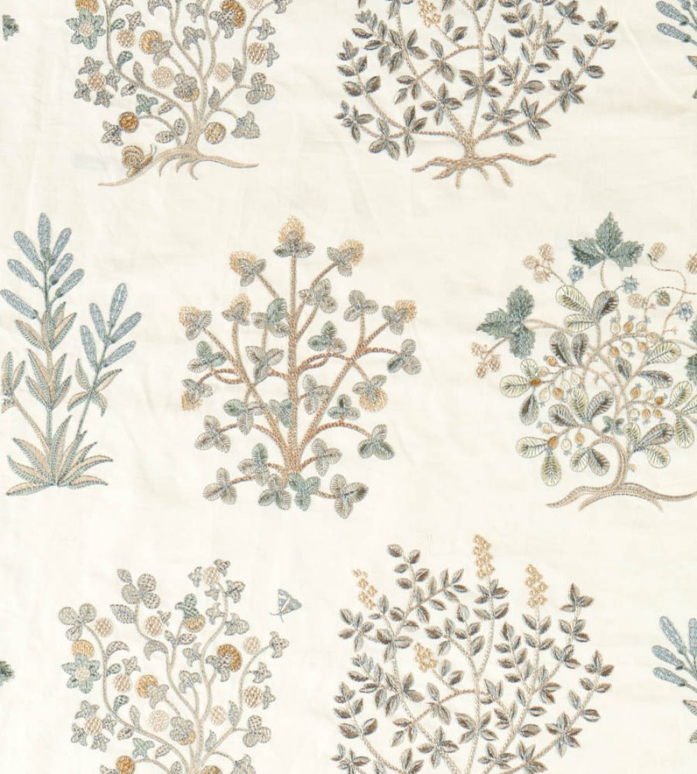 Thyme Walk Fabric by Sanderson Mineral/Parchment