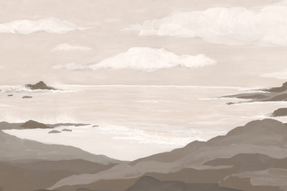 Tidepool Beige mural by Hovia