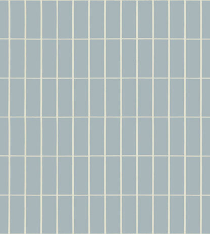 Tiiliskivi Wallpaper by Marimekko Blue