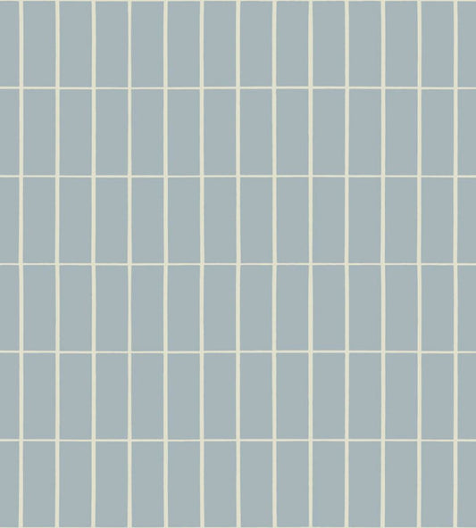 Tiiliskivi Wallpaper by Marimekko Blue